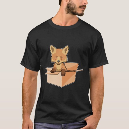 Fox as Baby in Box T-Shirt (Vorderseite)