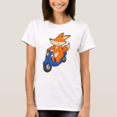 Fox as Biker with Scooter T-Shirt (Vorderseite)