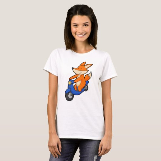 Fox as Biker with Scooter T-Shirt (Vorne ganz)
