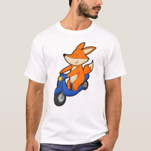 Fox as Biker with Scooter T-Shirt