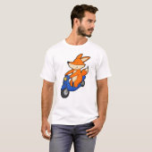 Fox as Biker with Scooter T-Shirt (Vorne ganz)