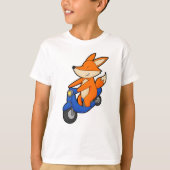 Fox as Biker with Scooter T-Shirt (Vorderseite)