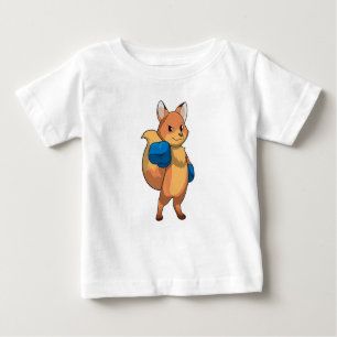 Fox as Boxer mit Boxhandschuhen Baby T-shirt