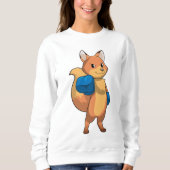 Fox as Boxer mit Boxhandschuhen Sweatshirt (Vorderseite)