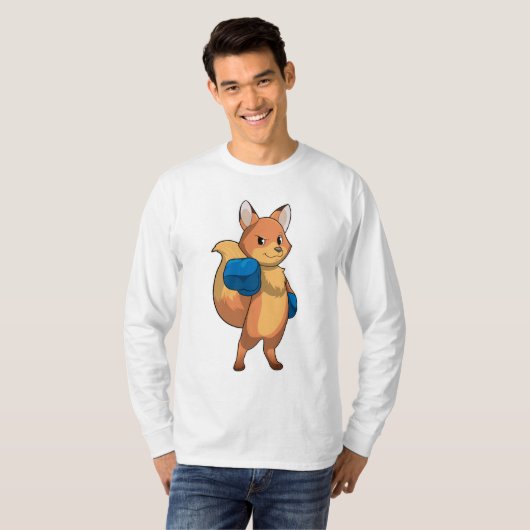 Fox as Boxer mit Boxhandschuhen T-Shirt (Vorne ganz)