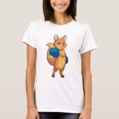 Fox as Boxer mit Boxhandschuhen T-Shirt (Vorderseite)