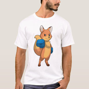 Fox as Boxer mit Boxhandschuhen T-Shirt