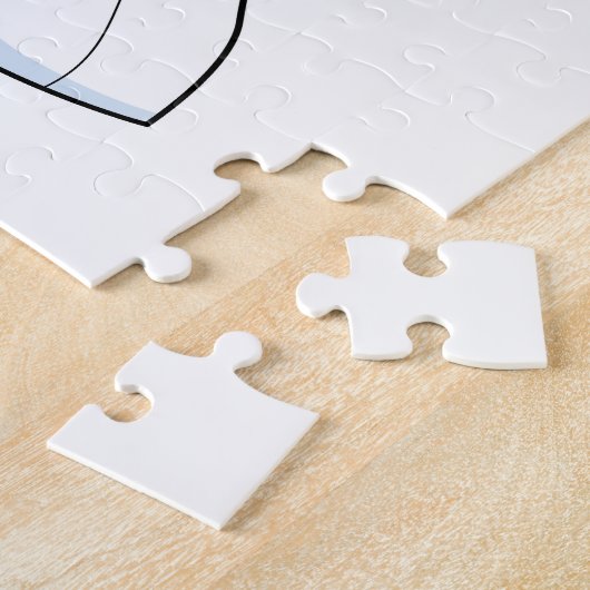 Fox as Bride mit Hochzeitskleid & Blume Wrea Puzzle (Seite)