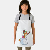 Fox as Bride mit Hochzeitskleid & Blume Wrea Schürze (Insitu)