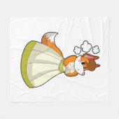 Fox as Bridge with Wedding Dress.PNG Fleecedecke (Vorderseite (Horizontal))