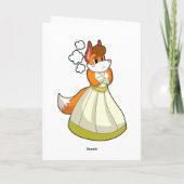 Fox as Bridge with Wedding Dress.PNG Karte (Rückseite)