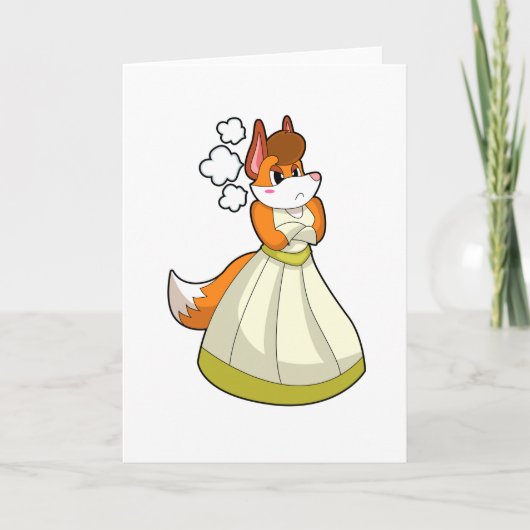 Fox as Bridge with Wedding Dress.PNG Karte (Vorderseite)