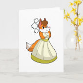 Fox as Bridge with Wedding Dress.PNG Karte (Gelbe Blume)