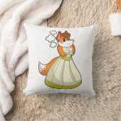 Fox as Bridge with Wedding Dress.PNG Kissen (Decke)