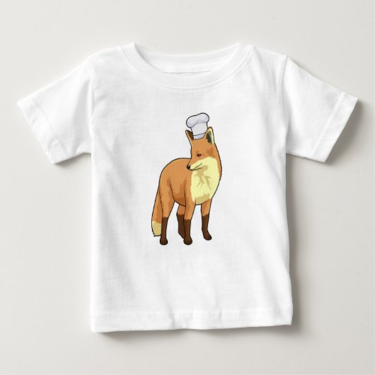 Fox as Cook mit Koch Hut Baby T-shirt (Vorderseite)