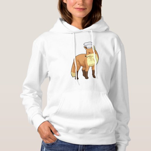 Fox as Cook mit Koch Hut Hoodie (Vorderseite)