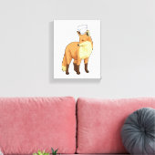 Fox as Cook mit Koch Hut Leinwanddruck (Insitu (Wohnzimmer))
