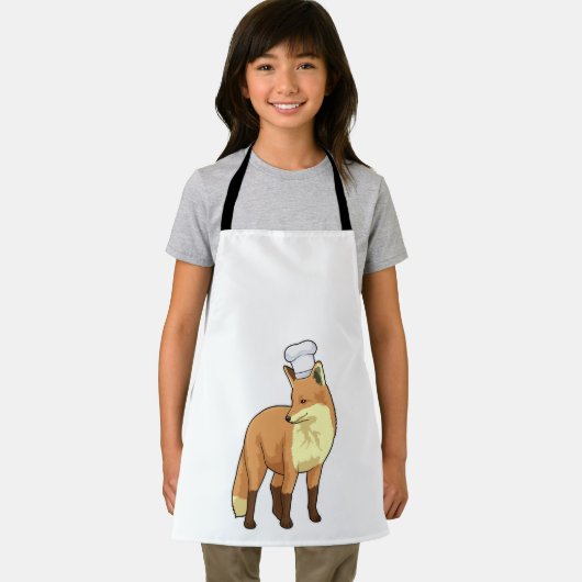 Fox as Cook mit Koch Hut Schürze (Insitu)
