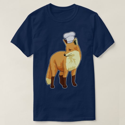 Fox as Cook mit Koch Hut T-Shirt (Design vorne)