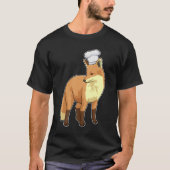 Fox as Cook mit Koch Hut T-Shirt (Vorderseite)