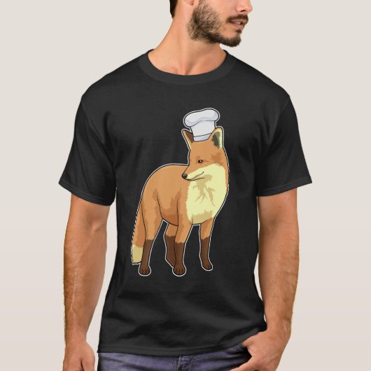 Fox as Cook mit Koch Hut T-Shirt (Vorderseite)