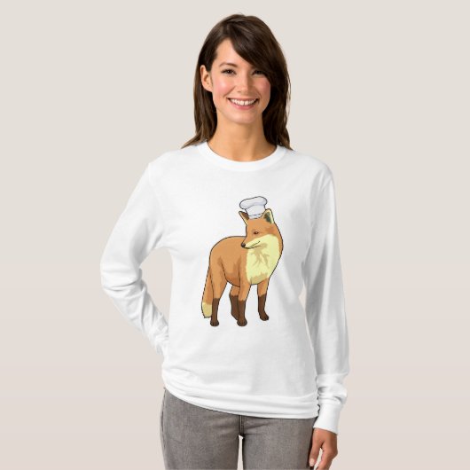 Fox as Cook with Chef hat T-Shirt (Vorne ganz)
