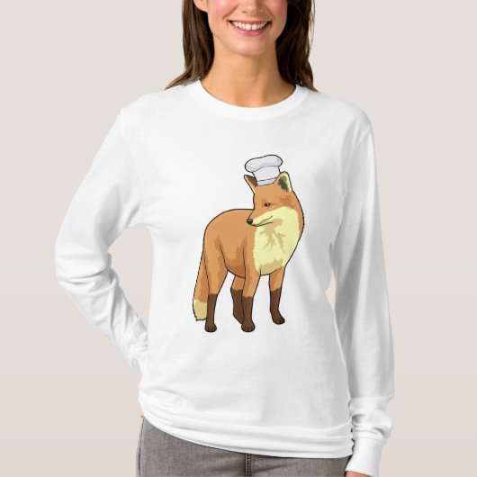 Fox as Cook with Chef hat T-Shirt (Vorderseite)