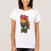 Fox as Firefighter with Helmet T-Shirt (Vorderseite)
