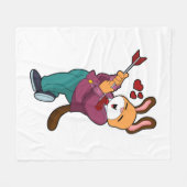 Fox as Groom mit Anzug Fleecedecke (Vorderseite (Horizontal))