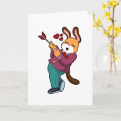 Fox as Groom mit Anzug Karte (Gelbe Blume)