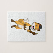 Fox as Groom mit Hochzeitsring Puzzle (Horizontal)