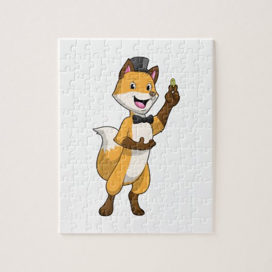 Fox as Groom mit Hochzeitsring Puzzle (Vertikal)