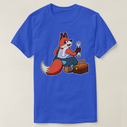 Fox as Mechatronics Engineer with Tool box T-Shirt (Design vorne)