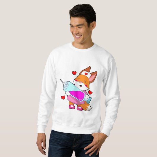 Fox as Nurse with Spritze Sweatshirt (Vorne ganz)
