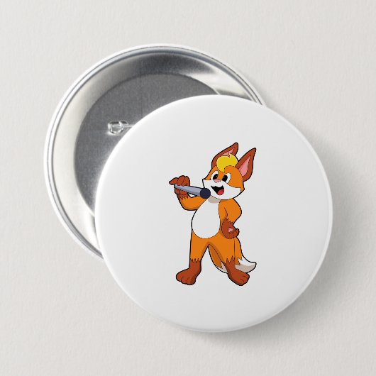 Fox as Sänger mit Mikrofon Button (Vorne & Hinten)