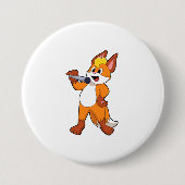 Fox as Sänger mit Mikrofon Button (Vorderseite)