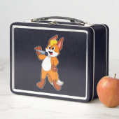 Fox as Sänger mit Mikrofon Metall Brotdose (Beispiel)
