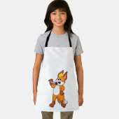 Fox as Sänger mit Mikrofon Schürze (Insitu)