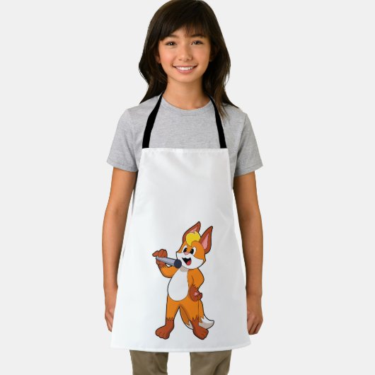 Fox as Sänger mit Mikrofon Schürze (Insitu)