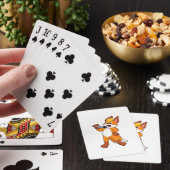 Fox as Sänger mit Mikrofon Spielkarten (In Situ)