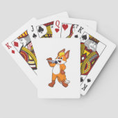 Fox as Sänger mit Mikrofon Spielkarten (Rückseite)