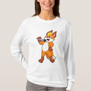 Fox as Sänger mit Mikrofon T-Shirt