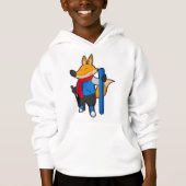 Fox as Skier mit Ski Hoodie (Vorderseite)