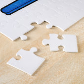 Fox as Skier mit Ski Puzzle (Seite)