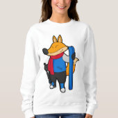 Fox as Skier mit Ski Sweatshirt (Vorderseite)