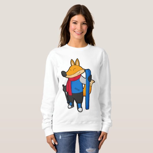 Fox as Skier mit Ski Sweatshirt (Vorne ganz)