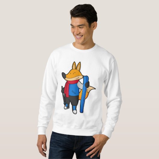 Fox as Skier mit Ski Sweatshirt (Vorne ganz)