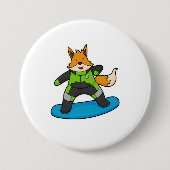 Fox as Snowboarder with Snowboard Button (Vorderseite)