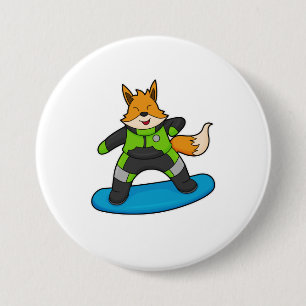 Fox as Snowboarder with Snowboard Button