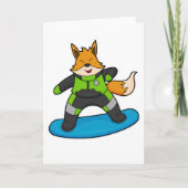 Fox as Snowboarder with Snowboard Karte (Vorderseite)